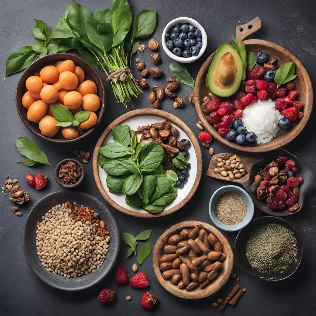 assiette légumes fruits graines